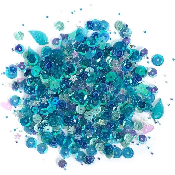 Buttons Galore Shimmering for Crafts & Sewing Over 2,500 Sequins Mermaid Tale - Picture 1 of 2